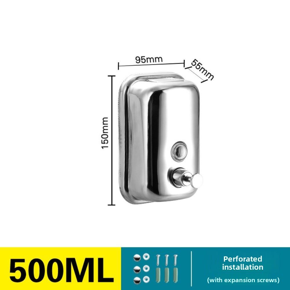 Stainless Steel Manual Soap Dispenser Refillable Hand Sanitizer Dispenser  Washroom