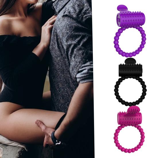 Yousheng Male Masturbator Long-lasting Convenient Safety Material Wireless Exquisite Enhance Happiness Silicone Vibrating Penis Lock Ring for Men