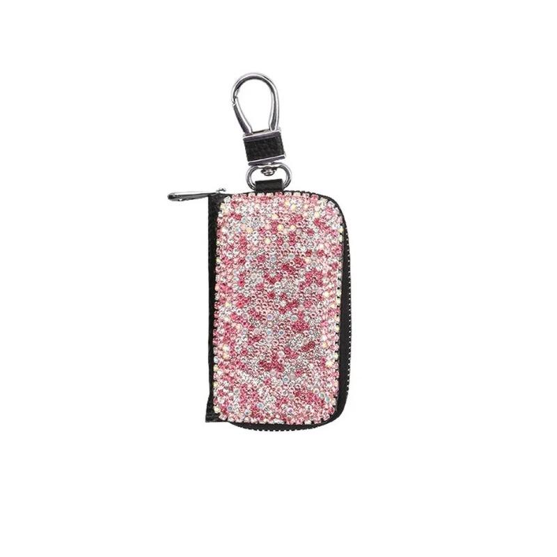 Luxus Strass Auto Schlüsselhalter Aufbewahrungskoffer Kristall Diamant Schlüsselanhänger Schlüsselabdeckung Funkschlüssel Tasche Brieftasche Autozubehör