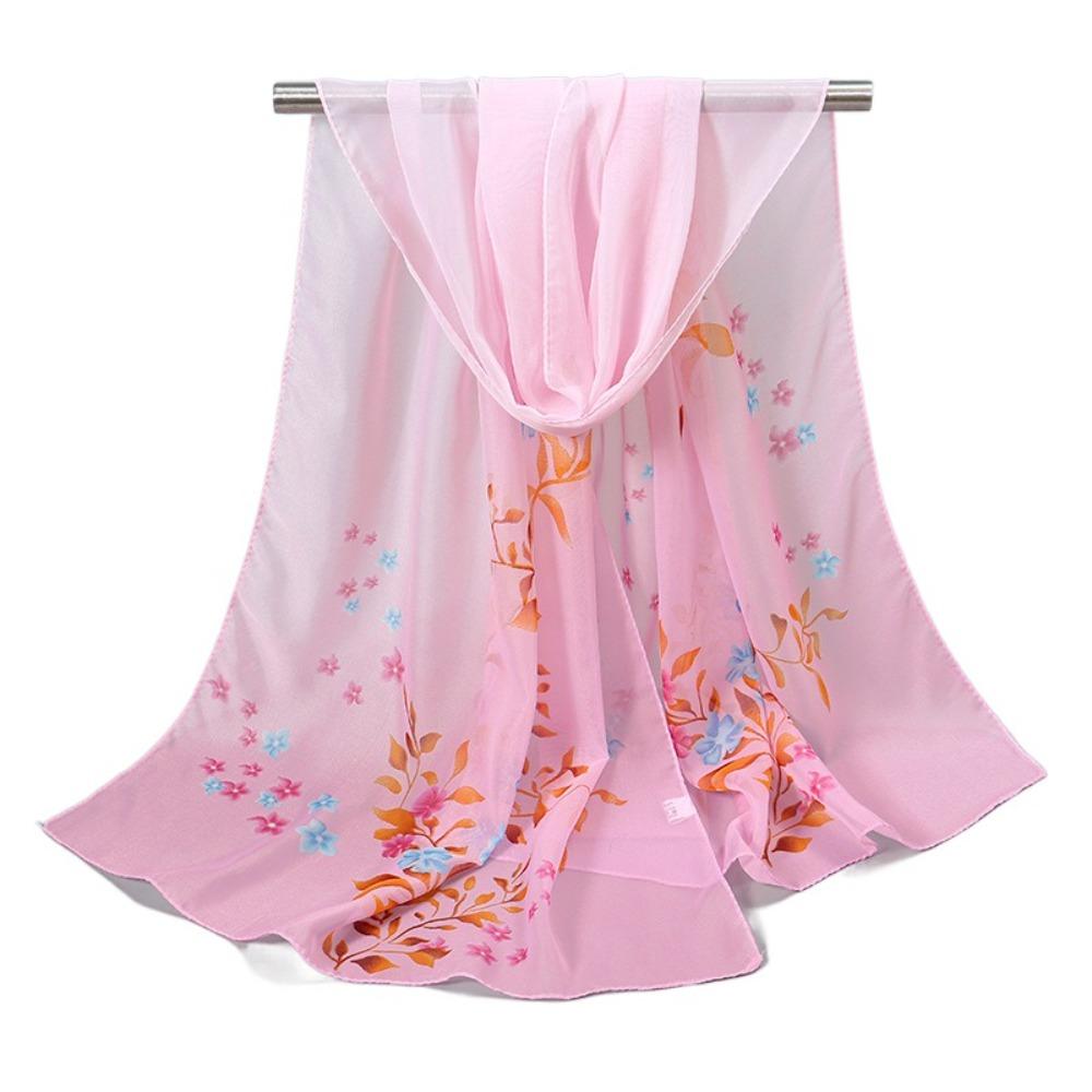 Floral Printing Chiffon Scarf Soft Shawl Silk New Wrap Hijab