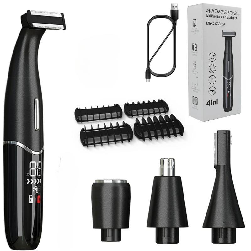 

1 шт. 4 в 1 женский электрический эпилятор для женщин, многофункциональный бритвенный станок для лица и тела, мужская прецизионная бритва для интимной зоны, триммер для бороды 4IN1