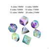 7 Acrylic Dice Set for Board Games, D4 D8 D10 D12 D20 Multi Sided RPG
