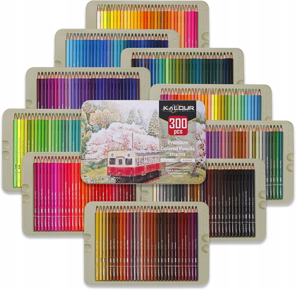 Kalour 300 professional colored pencils set