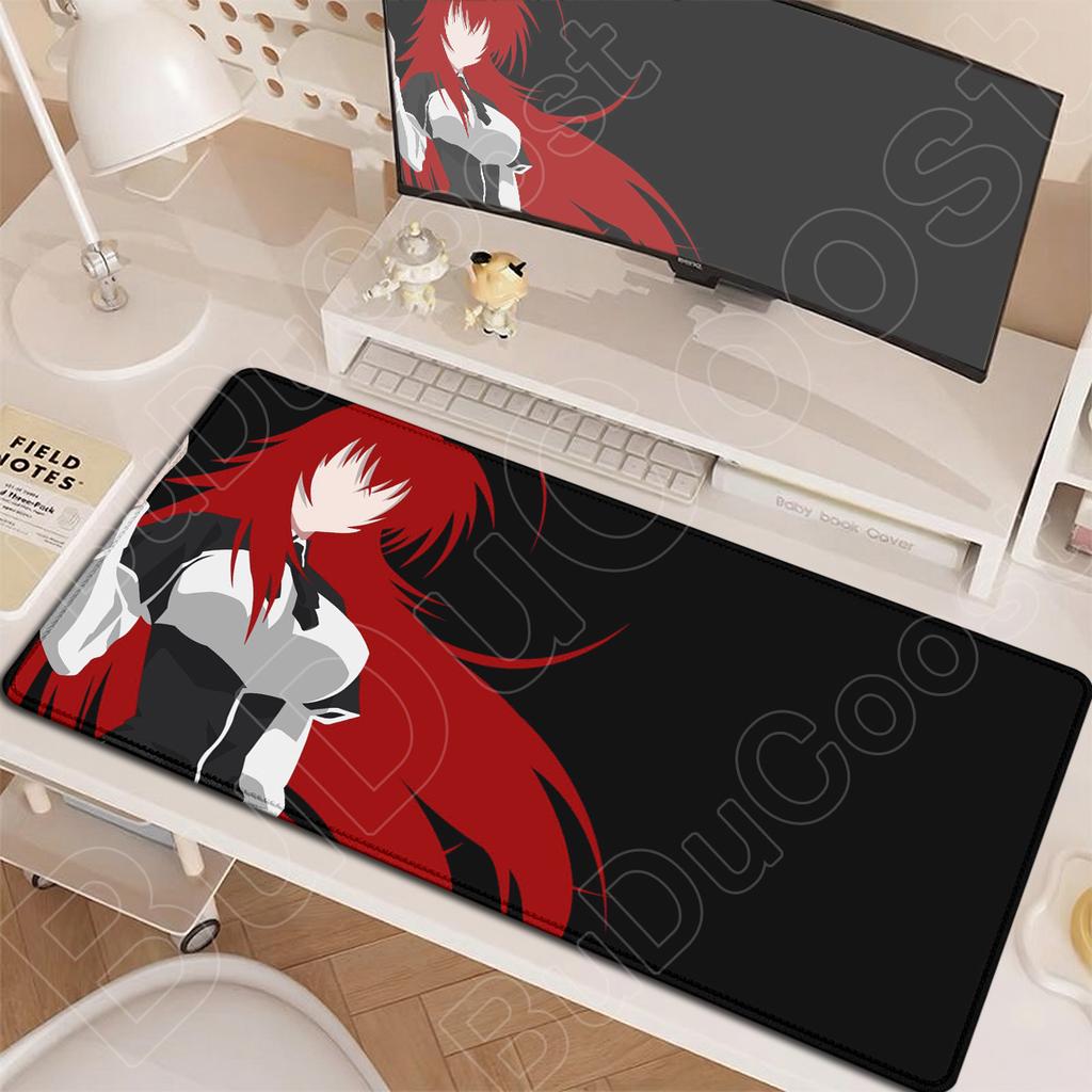 90x40cm Středoškolské DxD Kancelářská Podložka pod Počítačovou Klávesnici s Uzamykatelnou Hranou Kawaii Anime Dívky Rias Gremory Podložka pod Myš XXL Podložka pod Notebook pro Hráče
