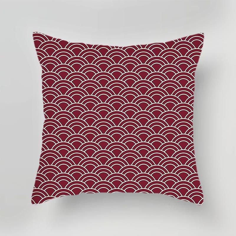 Red Plaid Simple Printed Pillowcase Office Sofa Cushion Cover Luxury Home Decoration Cushion Cover