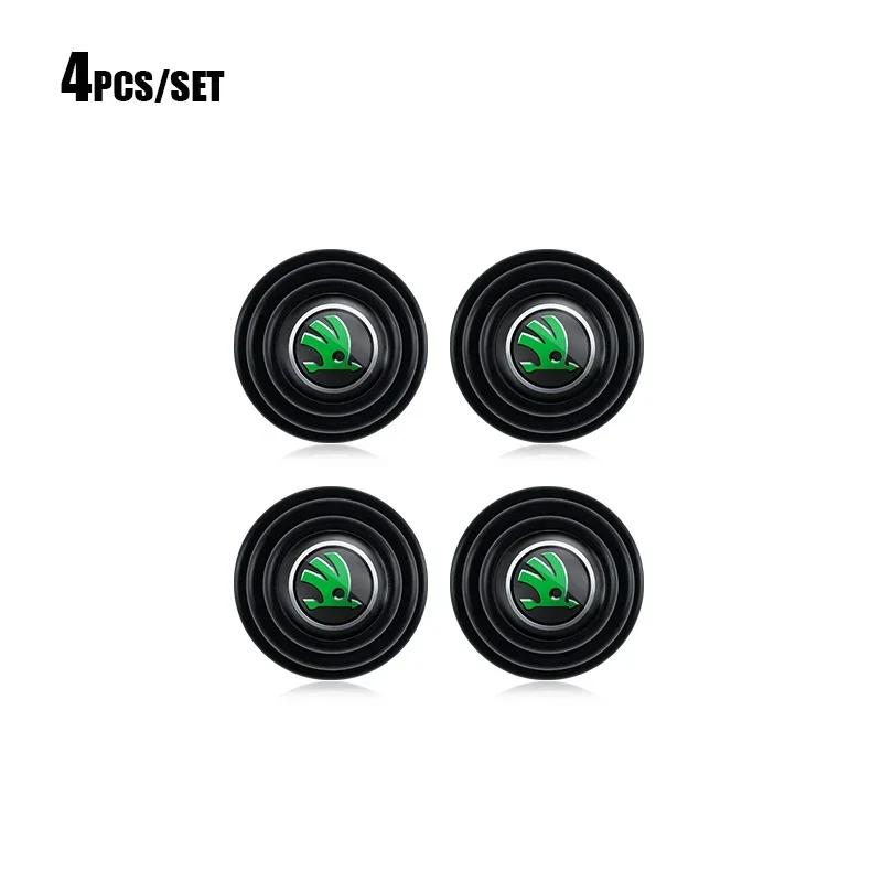 

Car Sticker 2025 New Car Door Shockproof Silicone Gasket Buffer Pad Accessories For Skoda Octavia Superb Rapid Kodiaq Karoq Fabi