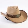 Beliebter Europäischer und Amerikanischer Western Cowboy Strohhut Damen- und Herrenmode Sonnenschutz Strohhut Outdoor Western Cowboyhut