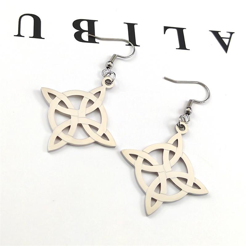 Stainless Steel Celtic Knot Witch Necklace for Men Women Wicca Jewelry Witchcraft Nudo de Bruja N4273