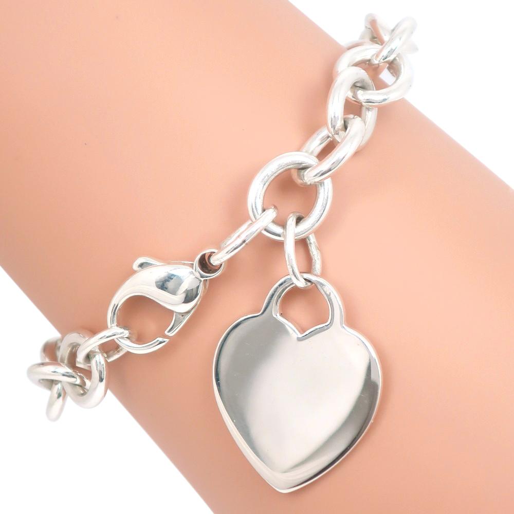 

TIFFANY&Co. Return to TIFFANY & Co. Bracelet heart Silver925 29.8g Women Used