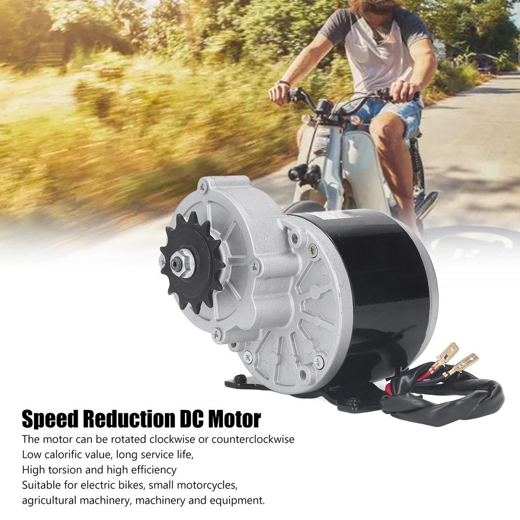 13T Motor 24V 500W Gear Motor 24V 500W Motor 13T 2800 RPM Geared Motor Brushed Speed Reduction Motor for Electric Bike