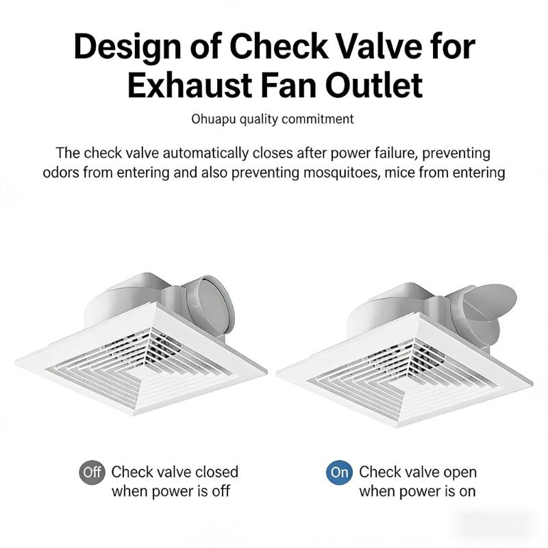 8 Size Bathroom Ventilation Fan Peaceful Operation 150m³ H Capacity Ideal For Bathroom And Garage