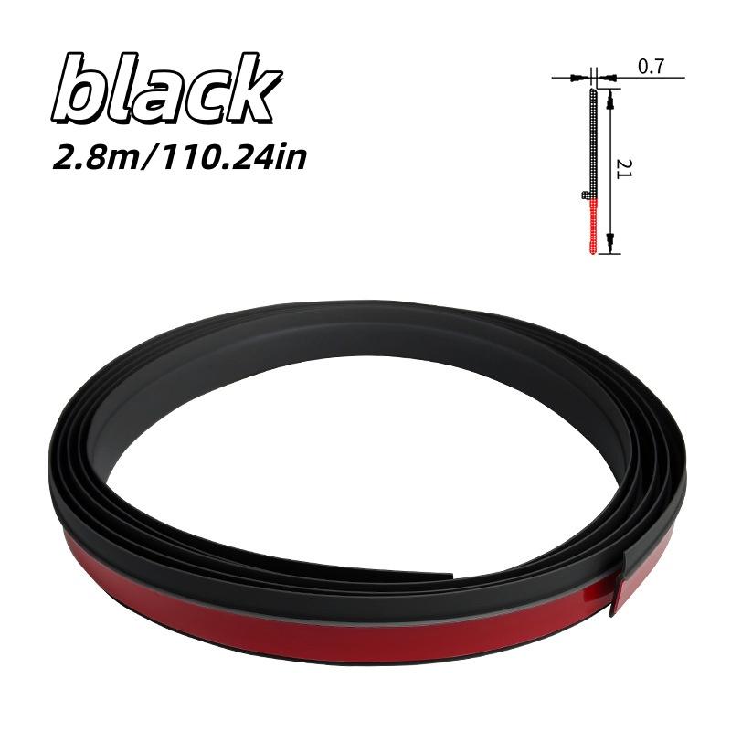 

1pc 2.8m/110.24in Self adhesive long cabinet dust sealing strip, insect proof, suitable for wardrobes and cabinets 2.8m чёрный