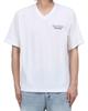 Knit Core Line Unisex Surfing Casual Wear Short Sleeve Summer Clothes 262G1039 White XL [Gatcha] V-neck T-shirt Men's
