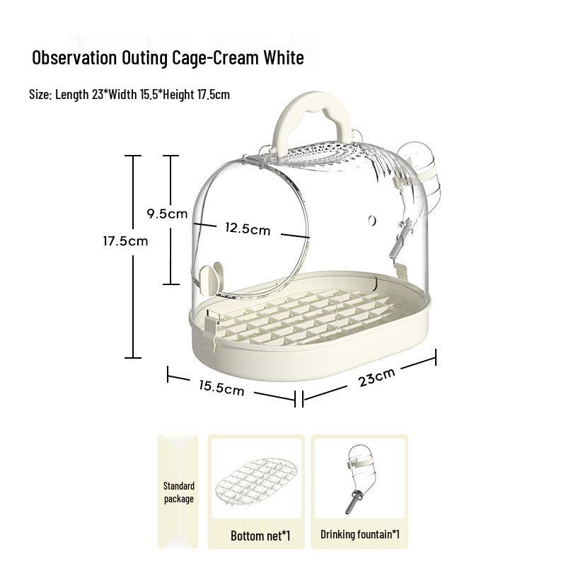 

Клетка для путешествий для попугая: Прозрачный, Ручной, Высококлассный для Корелл и Волнистых попугайчиков