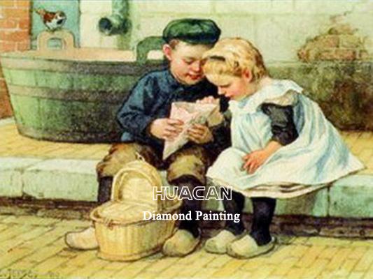 

Полная алмазная живопись Пейзаж Алмазная мозаика Пасторальная вышивка Портрет Украшение дома Full Round 20x30CM