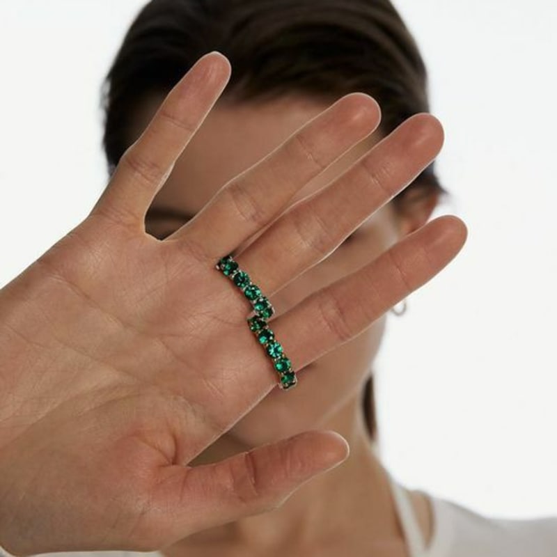 Invisible Collage COLORED PAVE RING_GOLD Colored Pave Ring Gold