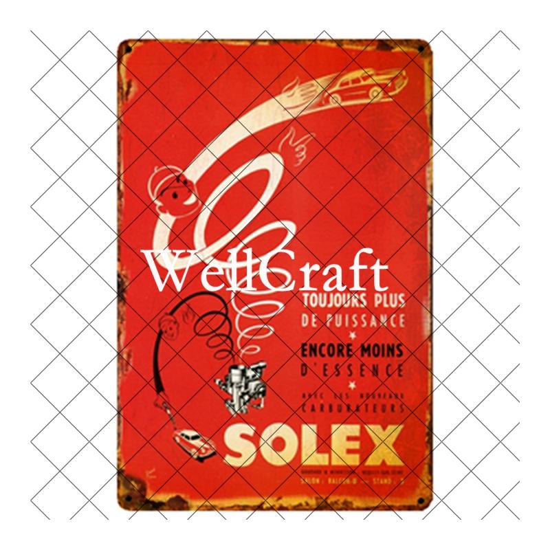 WellCraft Cartelli in Latta per Biciclette Velosolex Targhe Murali Retro per Bici Decorazione Pub WX
