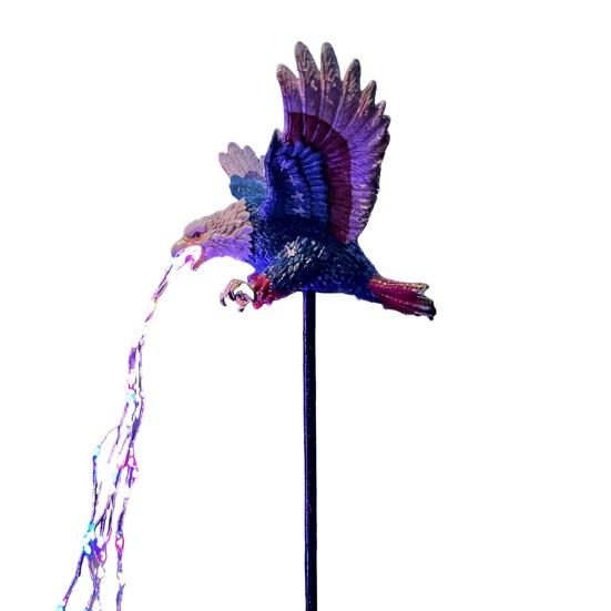 Bald Eagle Statues for Patios Solar Garden Stake Light, Patriotic Outdoor Resin Durable Wildlife Lawn Weather?Resistant Landscape Light Yard