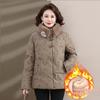 Middle-aged Winter Clothes Plus Fleece Coat Winter Cotton-padded Jacket Thickened Cotton-padded Jacket for Elderly Women