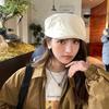 Vintage Berets for Women Solid Color Adjustable Cotton Artist Painter Cap Spring Summer Casual Lady Forward Hats