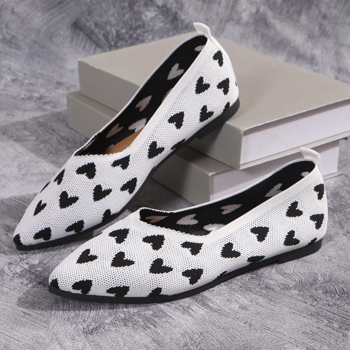 

Неглубокие трикотажные туфли для женщин на весну и осень, новые повседневные туфли с одной педалью на плоской подошве для женщин 43 белый