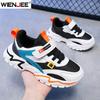 Kid Sneakers Sport Shoes For Boys Fashion Leather Children Breathable Mesh Comfort Shoes Casual Walking Outdoor Running Shoes