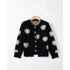Women S Long Sleeve Knit Cardigan Floral Embroidered Loose Fit Daily Urban Wear