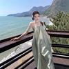 V-neck Halter Camisole Dress for Women, New Summer Long Dress, French Vacation Long Dress