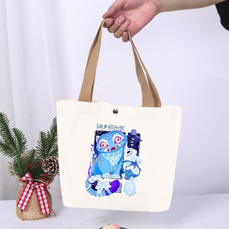 K-Pop Anime Cartoon Printed Student Large Capacity Portable Shoulder Bag Fashion Casual Canvas Bag