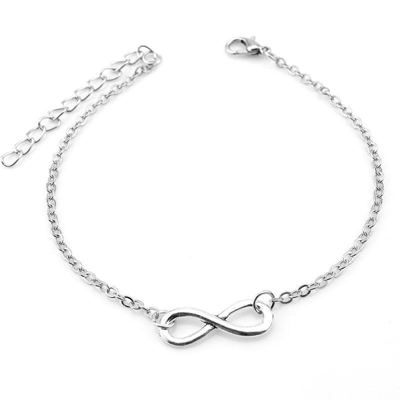 

Boho Infinity 8 Charm Ankle Bracelet Set Bohemia Foot Beach Tobillera Women Fashion Sandals Barefoot Chain Zircon Girl Gift