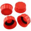 8PCS Solid Base Cap Kit 1.75" Red Coarse Thread Gas Can Replacement Gas Tank Solid Bottom Cap For Most Standard Opening Gas