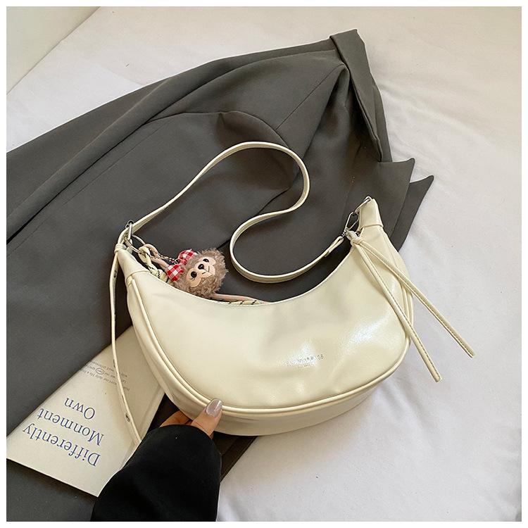 

Нишевый дизайнерский клатч-рог женский большой вместимости 2025 новый модный трендовый модный на плечо сумка-мессенджер женская сумка-пельмень белый