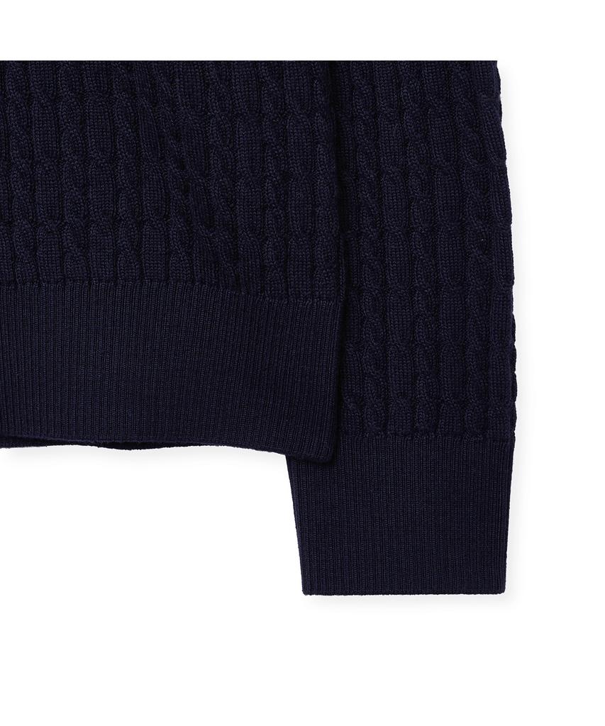 IOLO Cable Mock Neck Half Zip_Navy