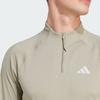 Adidas Gym+AEROREADY BRANDLOVE 1/4 ZIP SHIRT T Shirt Men's Olive Green IW5876