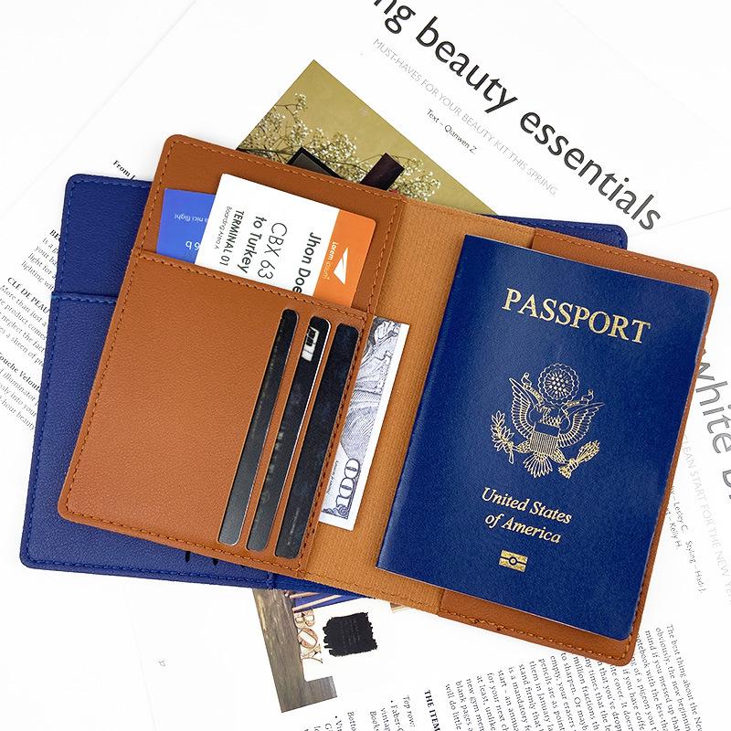 Customizable PU Leather Passport Holder Set with Multi-card Slots and Durable Protection