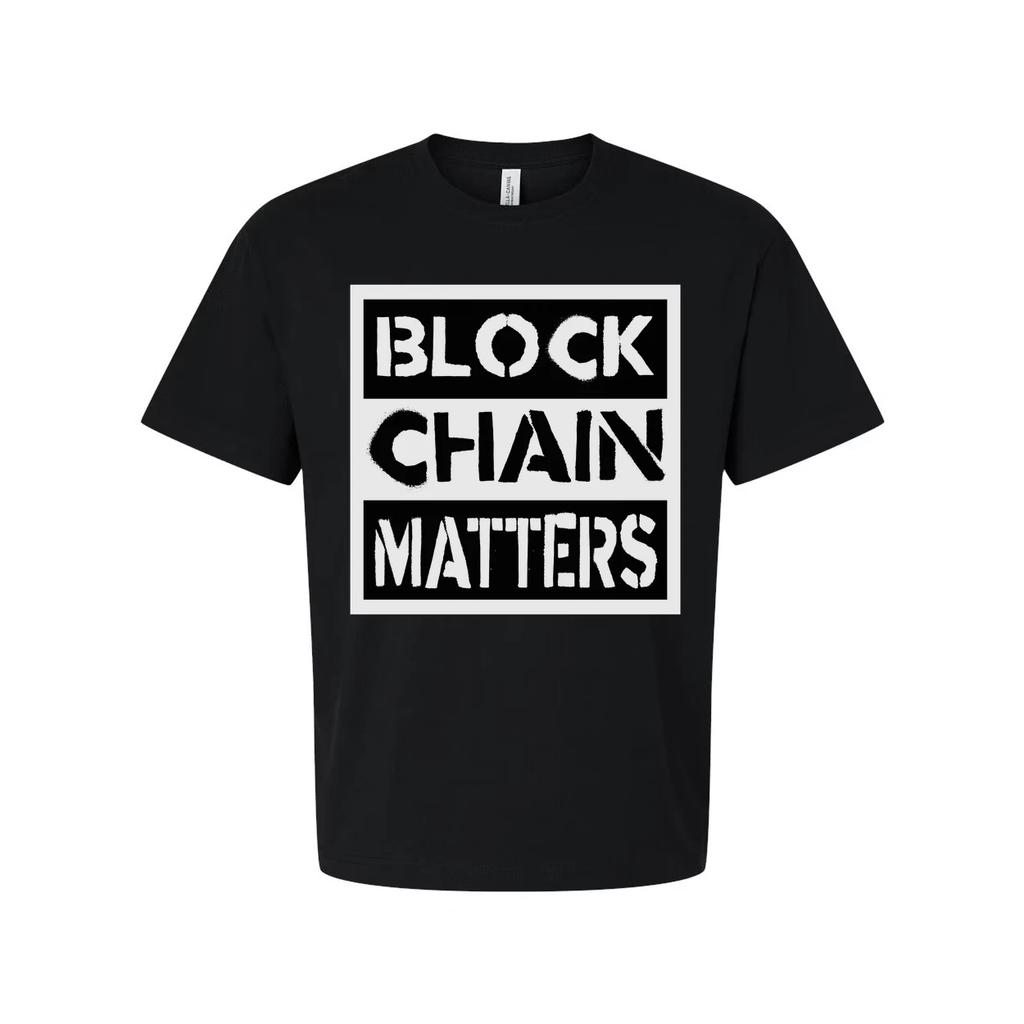 Block Chain Matters Graphic T Shirt For Crypto Enthusiasts And Tech Fans Unisex