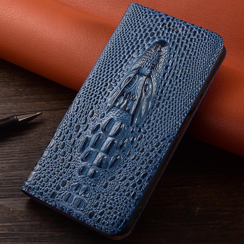 Genuine Leather Flip Cover for Samsung Galaxy S24/S23, Anti-fall Design.