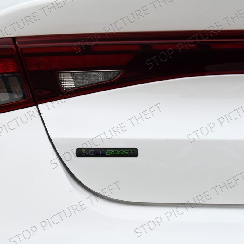 1Pc Metal Alloy EcoBoost Logo Car Trunk Fender Sticker Side Emblem Badge For F-150 Ranger Galaxy Bronco Focus Mondeo ST Line