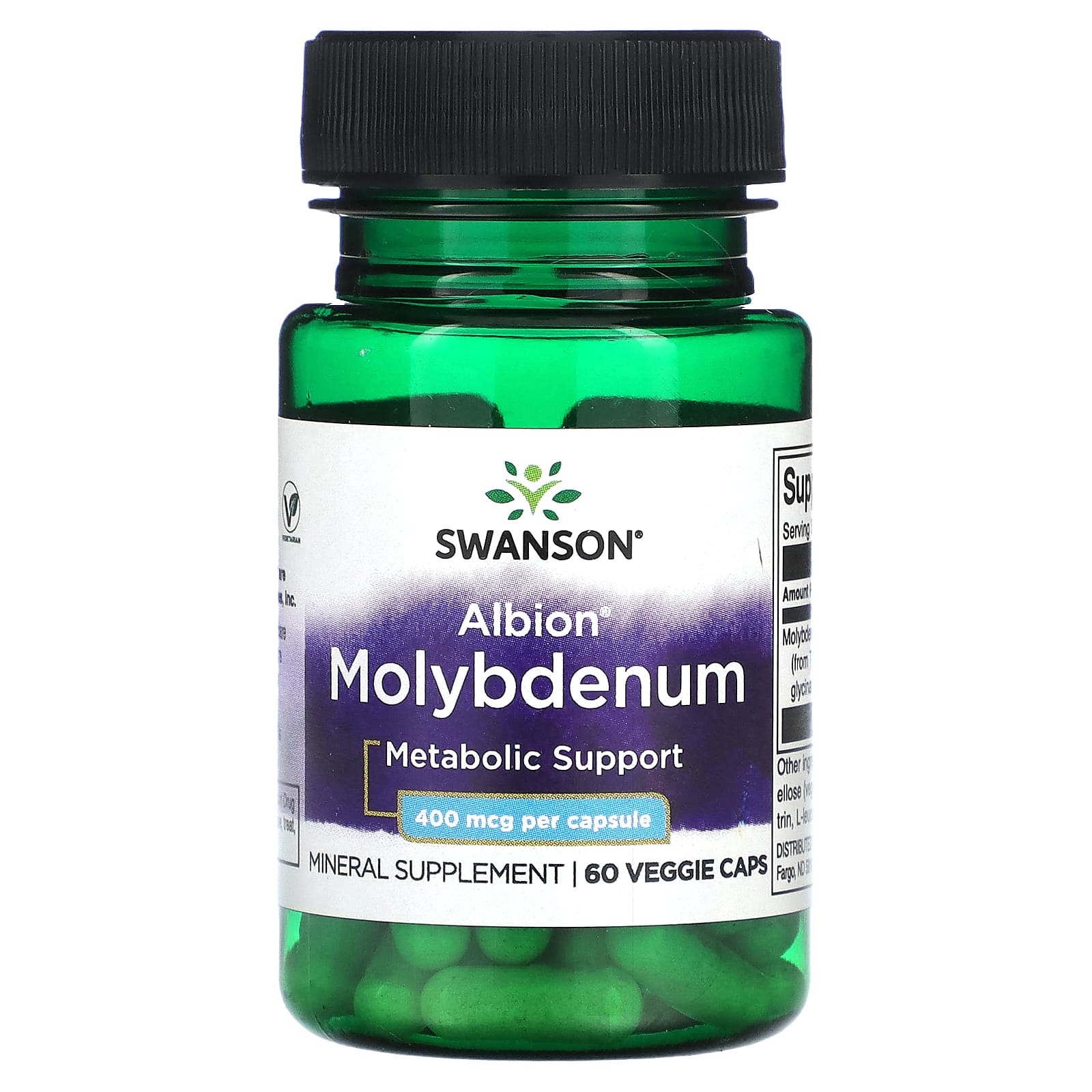 

Albion Molybdenum, 400Mcg, 60 Veggie Caps