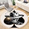 1pc Skull Ace Office Round Area Rug, Under Office Chairs Bedroom Living Room Home Decor, Room Deco, Available In Various Sizes