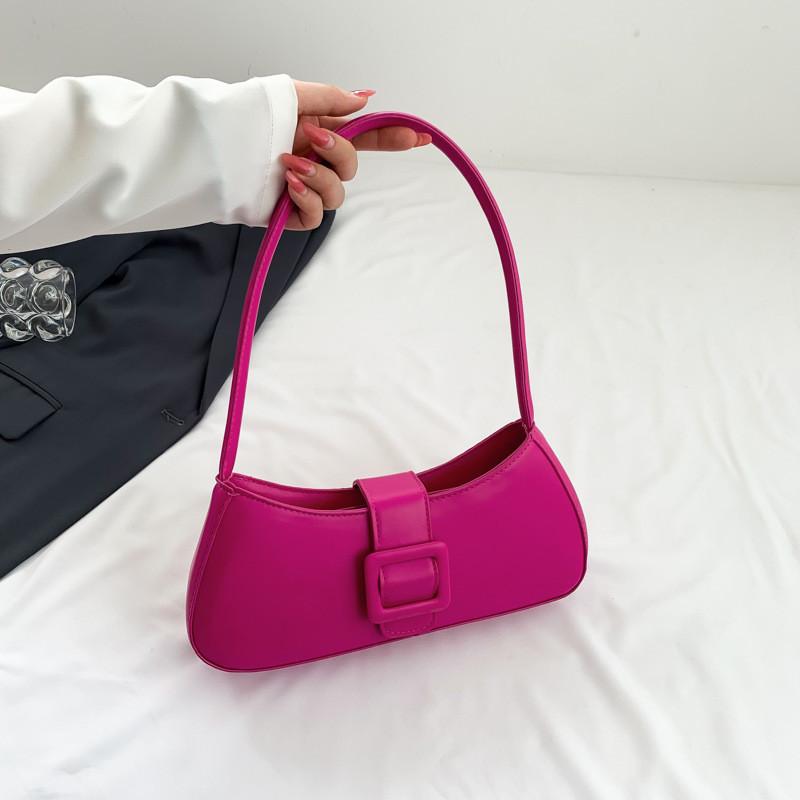 Stylish Minimalist Black And White Pu Baguette Handbag For Daily Use With Unique Features