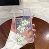 Ins Internet Celebrity with the Same Elegant White Flower Butterfly iPhone15 Mobile Phone Case Apple 16Pro Glitter Transparent Anti-drop Case