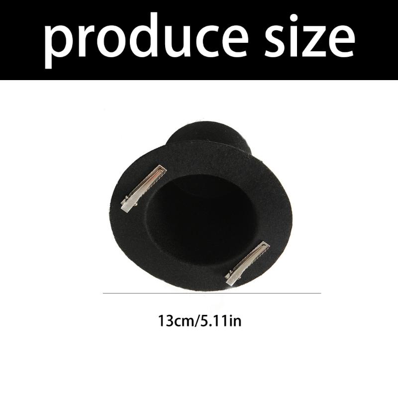 Steampunk Gothic Mini Top Hat with Metal Gear Chain and Lace Trim Unisex Creative Costume Headpiece for Halloween Party Cosplays