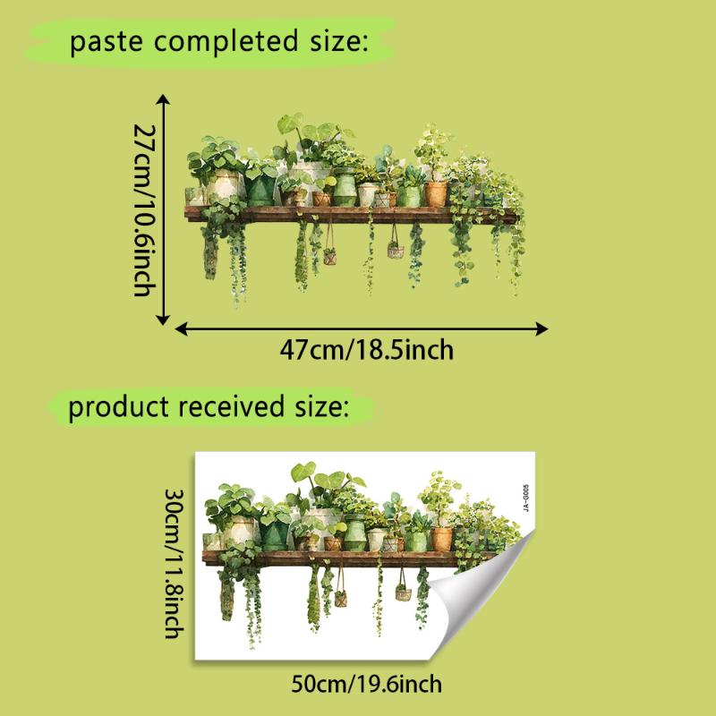 Creative 3D Green Plant Bonsai Wall Decals Sticker Living Room Bedroom Stick Wall Art Decor