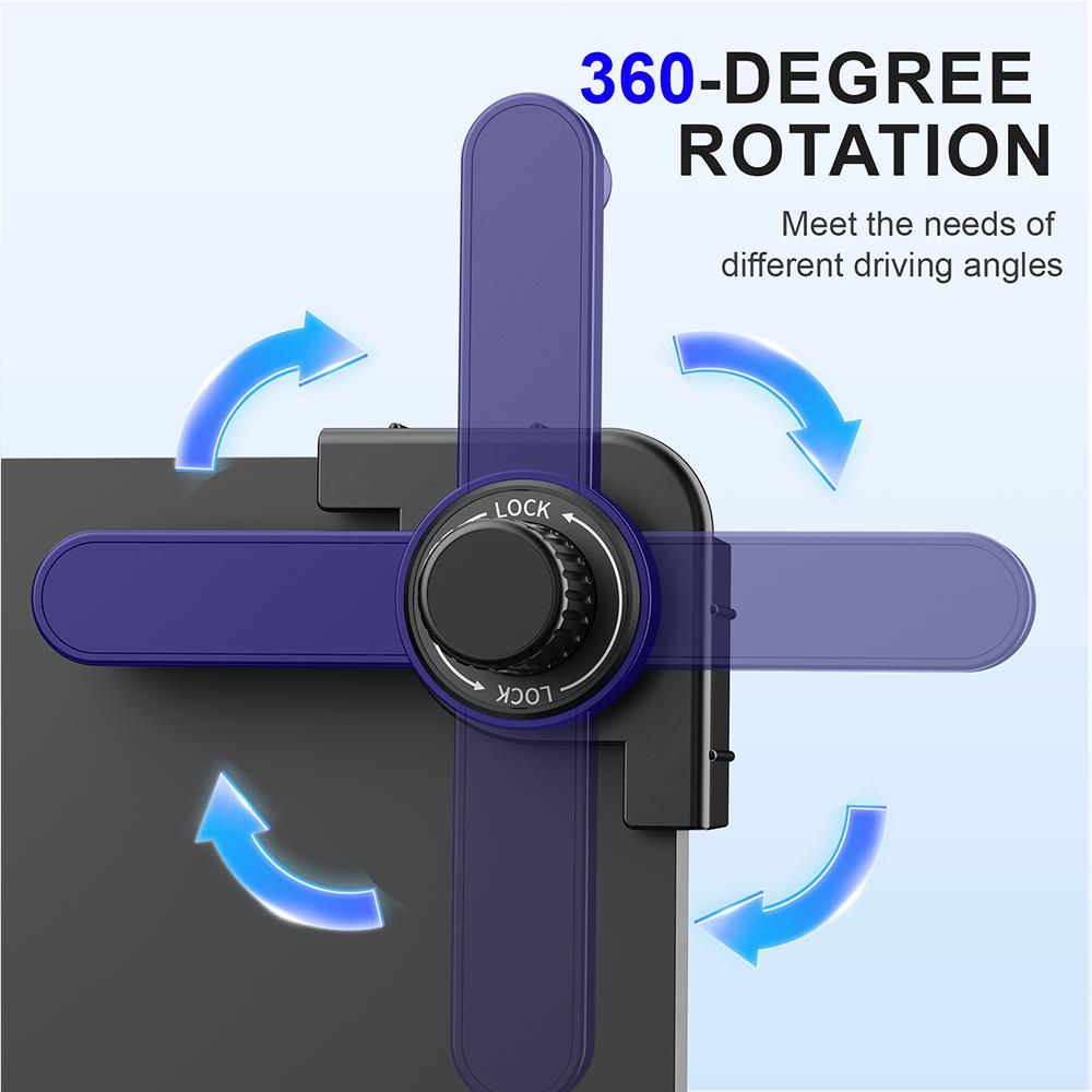 Auto Lock Car Monitor Phone Mount Screen Side Display Clip Holder for 4 To 7 Inch Smartphone Multi Angle Adjustable Brackets