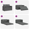 Floor Sofa with Sleep Function Dark Gray 112x174x55 Cm Fabric
