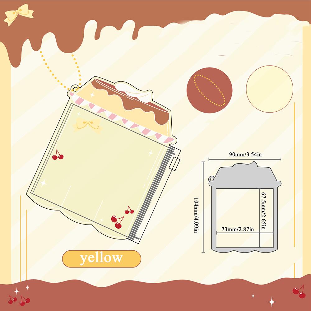Pudding Shape Ita Bag Pin Case Badge Protector Transparent Case For Anime Badge Pins Decoration Cartoon Ita Bag Accessories