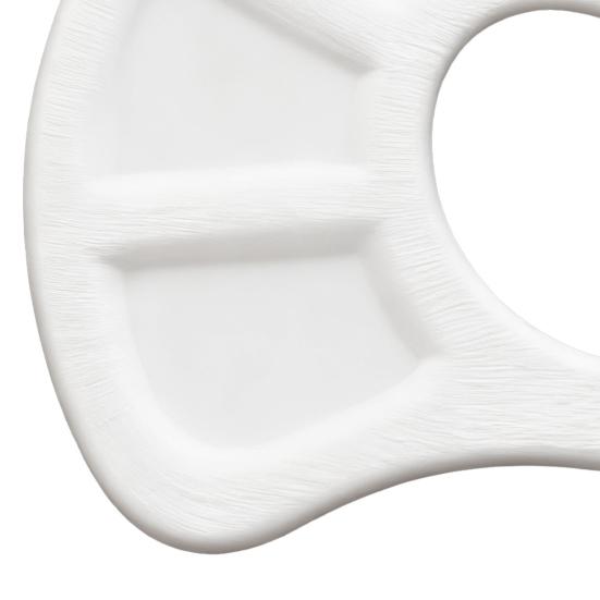 Akrilik Boya Paleti El Tipi Renk Karıştırma Tepsisi Taşınabilir Yelpaze Şeklinde Oluklu Tasarım Sanatçılar Öğrenciler İçin Mini Renk Paleti