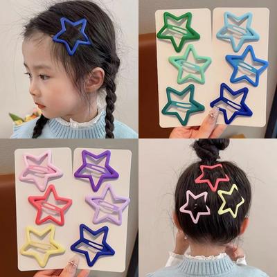 3Pcs Children'S Pentagram Broken Hair Clip, Girls' Hair Without Injury Side Bangs Clip, Versatile Headpiece Hair Clip On The Back Of The Head