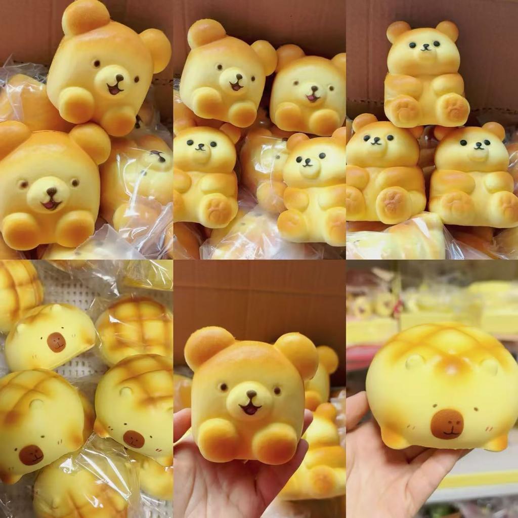 Slow rebound simulation bread decompression toy, pinching and playing cartoon decompression tool